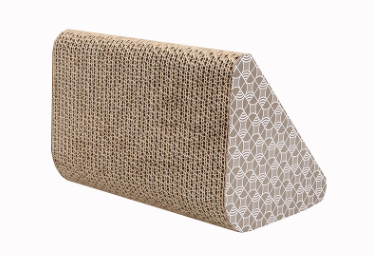 Triangular Cat Scratcher Board with Bells