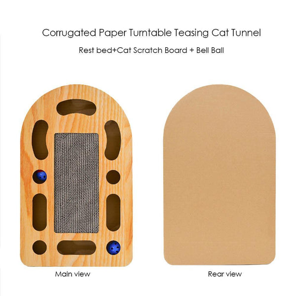 Corrugated Paper Cat Scratcher Turntable Tunnel