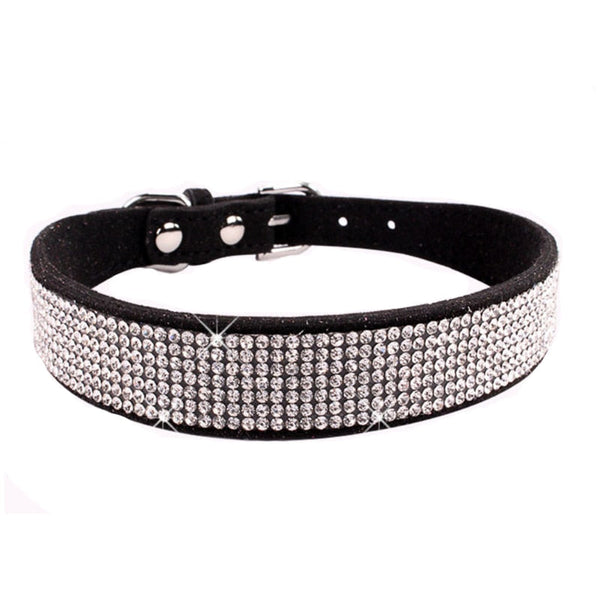 Crystal Rhinestone Reflective Dog Collar