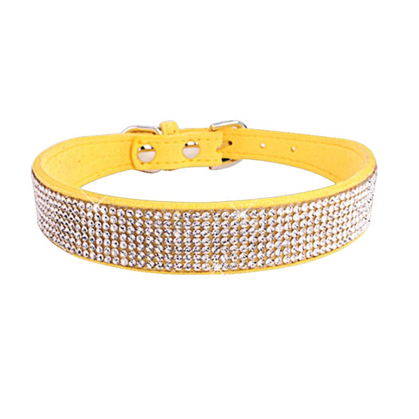 Crystal Rhinestone Reflective Dog Collar