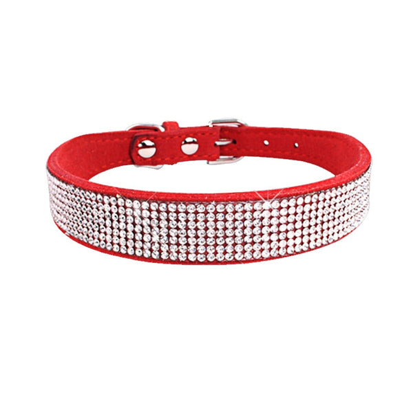 Crystal Rhinestone Reflective Dog Collar