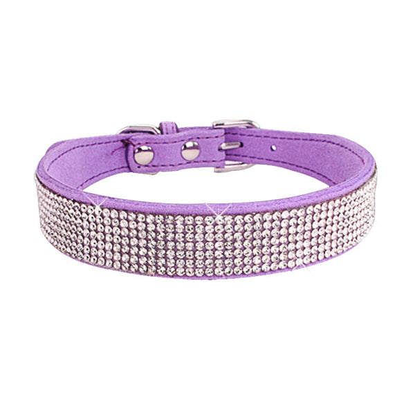 Crystal Rhinestone Reflective Dog Collar