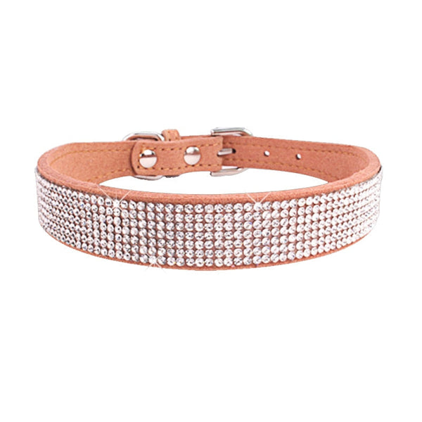 Crystal Rhinestone Reflective Dog Collar