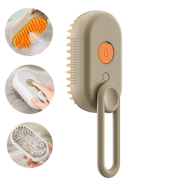 Cat Steam Brush - 3 In 1 Electric Cat Steamy Hair Grooming Brush