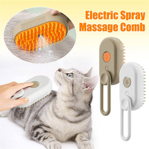 Cat Steam Brush - 3 In 1 Electric Cat Steamy Hair Grooming Brush