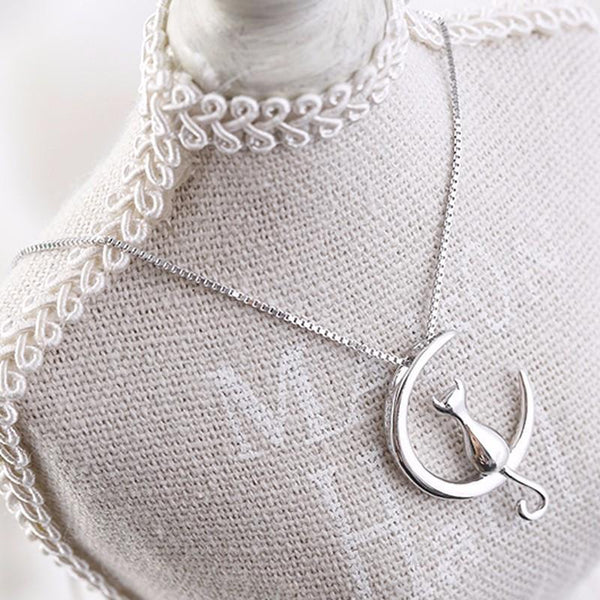 Cute Moon Cat Necklace - Meowaish