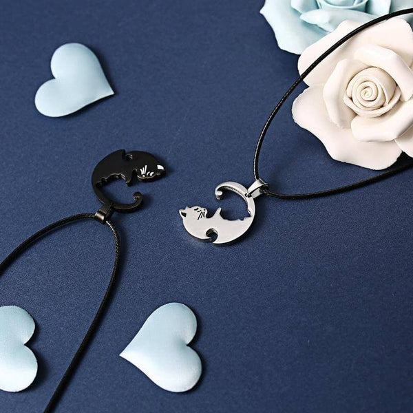 Cute Couple Cat Necklace (2 PIECES) - Meowaish