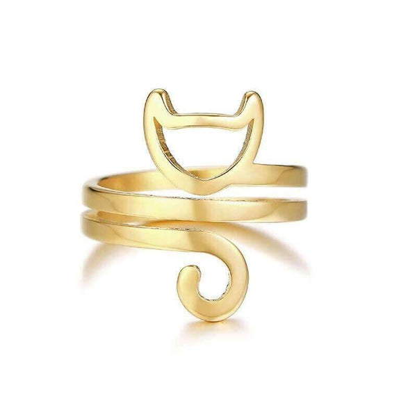 Fashion Cat Adjustable Wrap Ring - Meowaish
