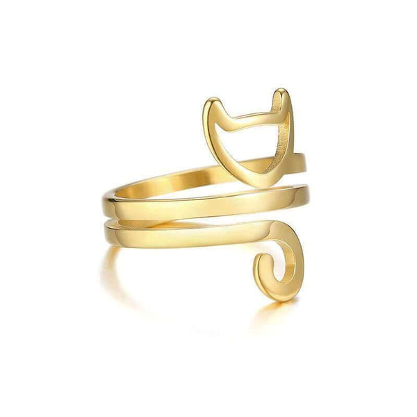 Fashion Cat Adjustable Wrap Ring - Meowaish