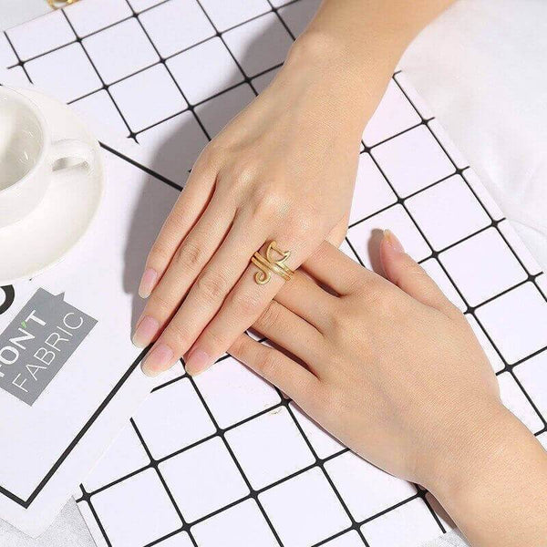 Fashion Cat Adjustable Wrap Ring - Meowaish