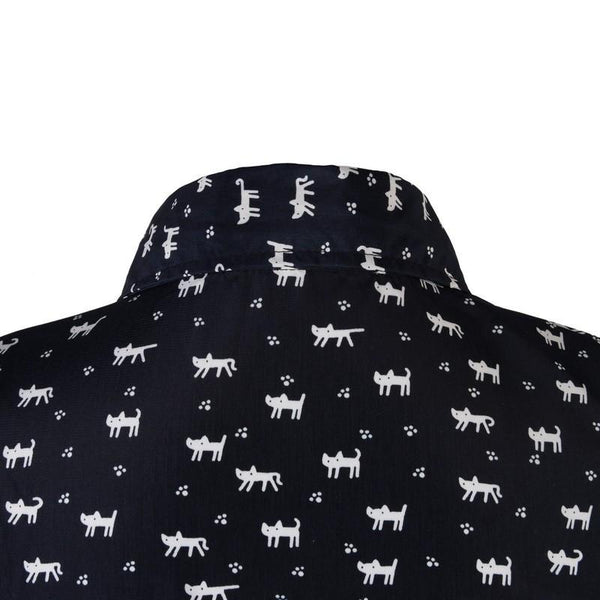 Special Summer Fashion Cat Footprints Pattern Dress - Meowaish