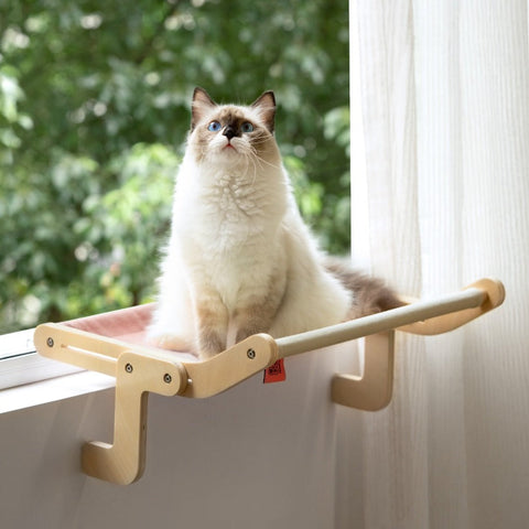 Wooden Window Perch Cat Bed