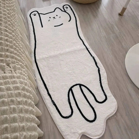 Nordic Cartoon Cute Cat Non Slip Floor Mat