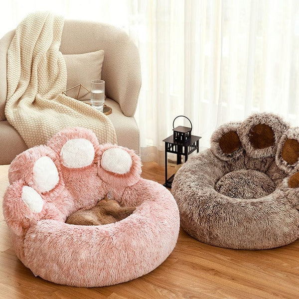 Calming Bear Paw Pet Bed