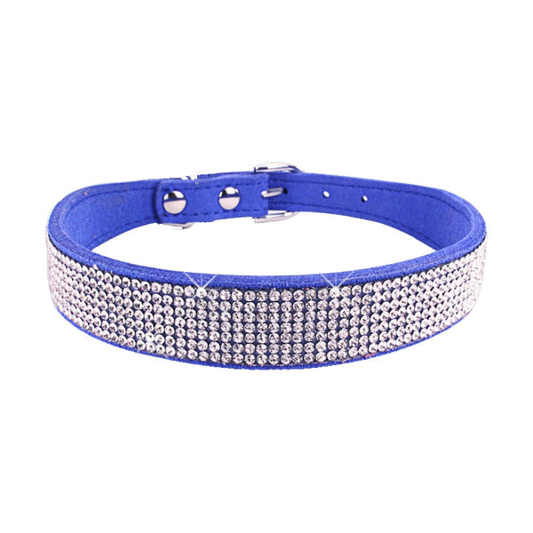 Crystal Rhinestone Reflective Dog Collar