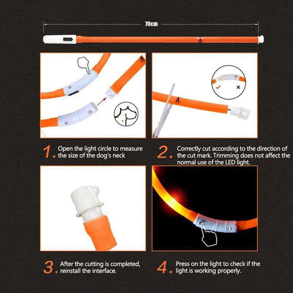 Glow in the Dark Silicone Dog Collar