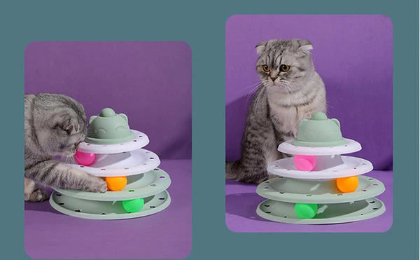 4 Levels Cat Toy Tower