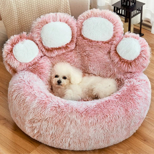 Calming Bear Paw Pet Bed