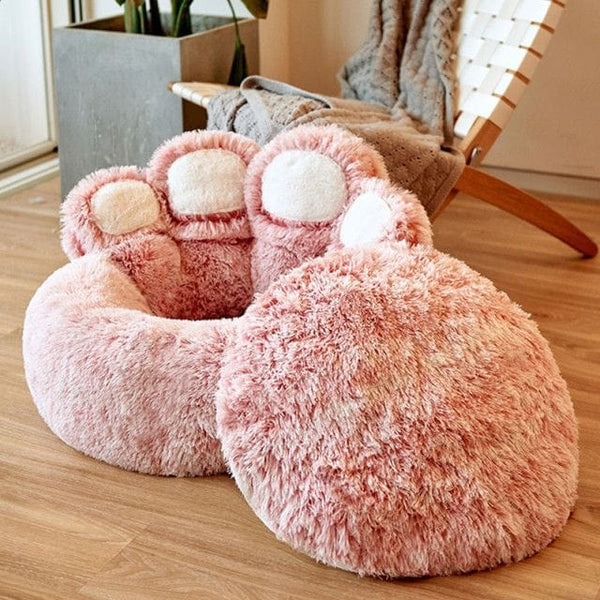 Calming Bear Paw Pet Bed