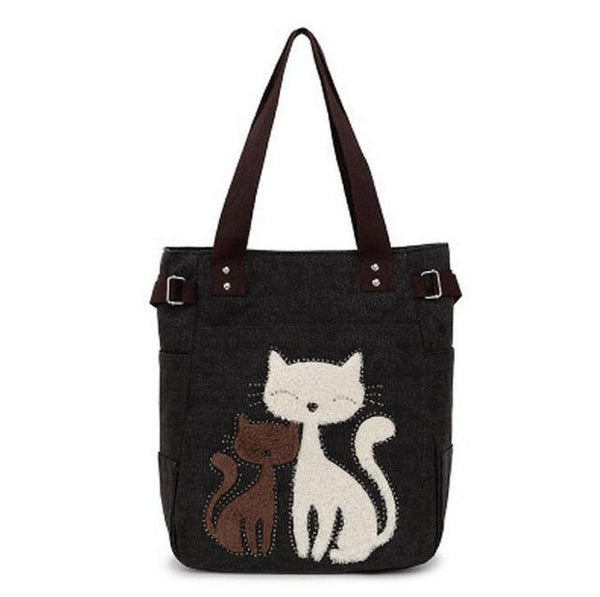 Cat Canvas Shoulder Bag