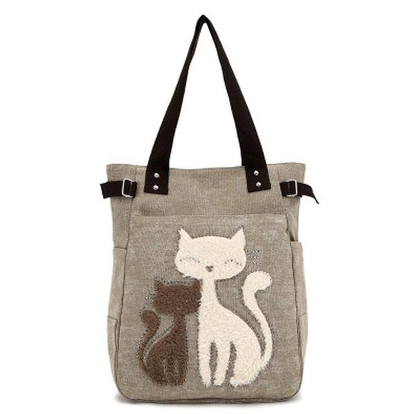 Cat Canvas Shoulder Bag