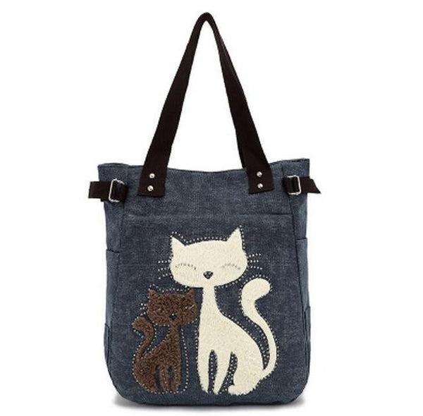 Cat Canvas Shoulder Bag