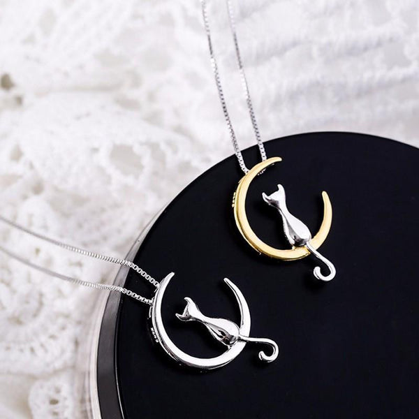 Cute Moon Cat Necklace - Meowaish