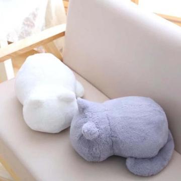 Cute Cat Fluffy Cushion Pillow[all3] - Meowaish