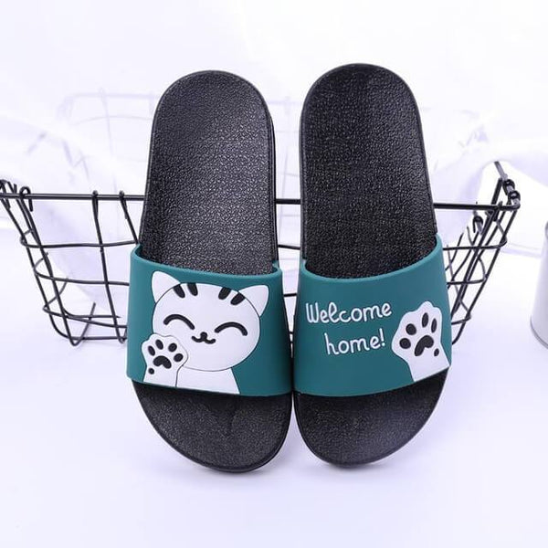 Cute Cozy Cat Paw Summer Slippers - Meowaish