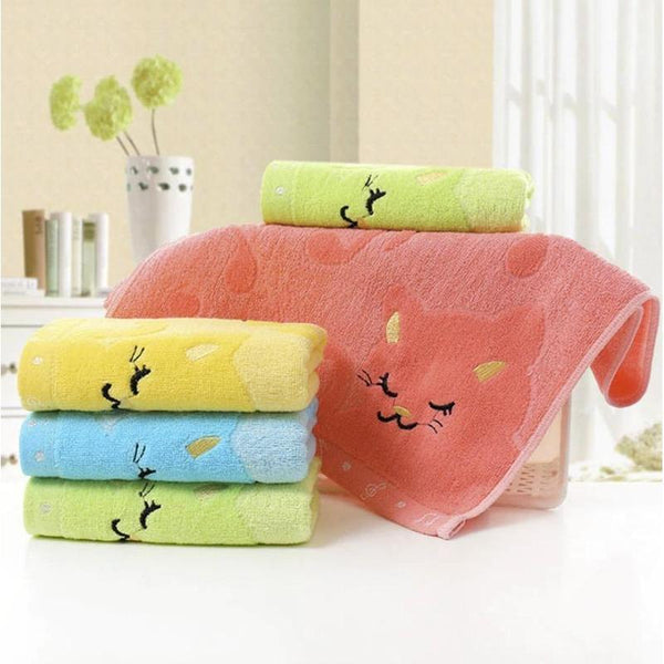 Bamboo Fiber Kitten Hand Towels - Meowaish