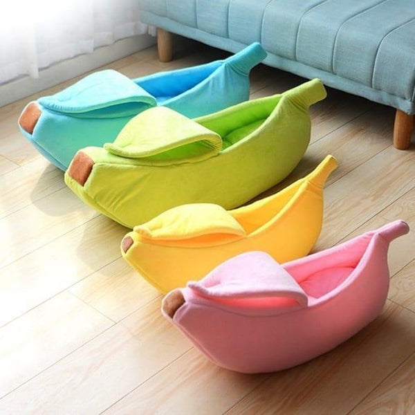 Cute And Cozy Banana Shaped Cat Bed - Meowaish