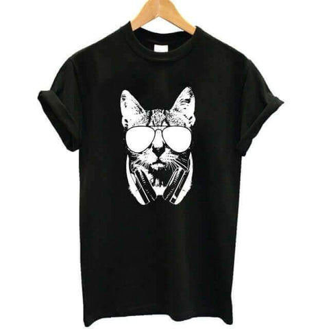 DJ Cat Summer Fashion T-Shirt - Meowaish