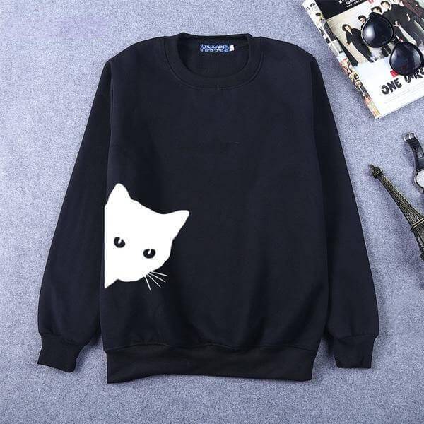 Cat Looking Sweatshirt - Meowaish