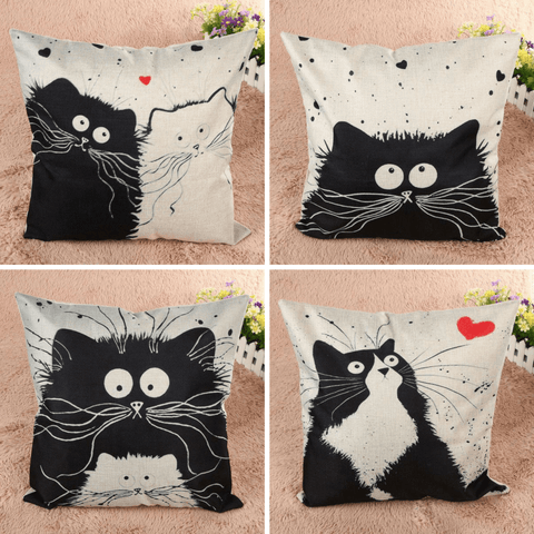 Cartoon Cat Pillowcase - Meowaish