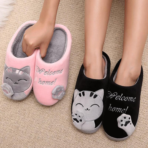 Cute Cozy Cat Paw Slippers - Meowaish