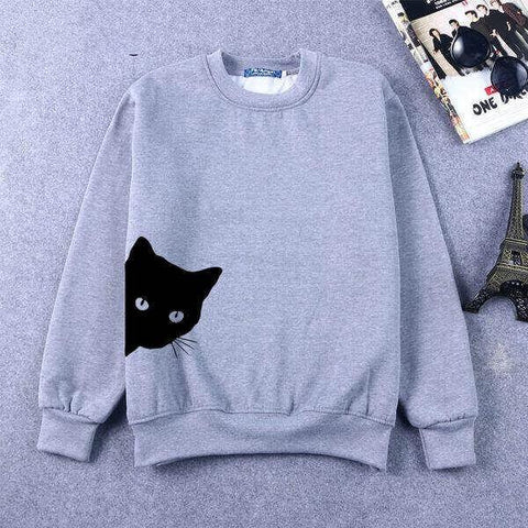 Cat Looking Sweatshirt - Meowaish