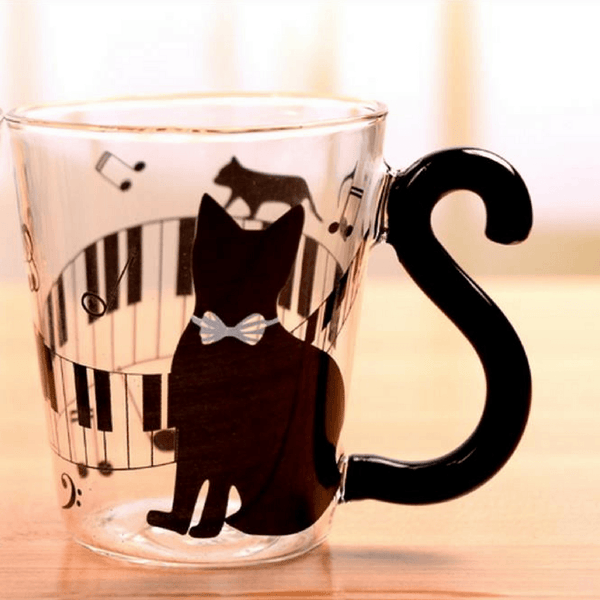 Cute Cat Glass Mug[GET ALL4  $69.95 TODAY] - Meowaish