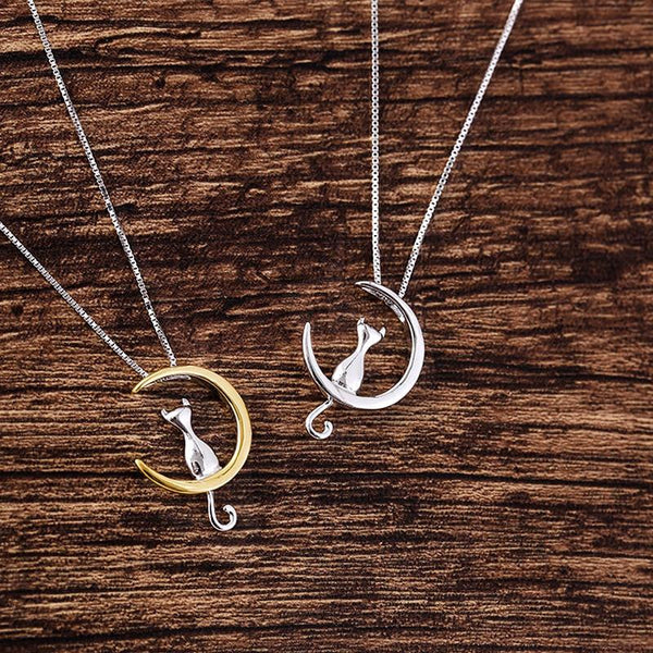 Cute Moon Cat Necklace - Meowaish