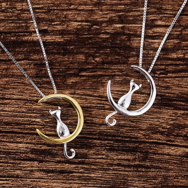 Cute Moon Cat Necklace - Meowaish