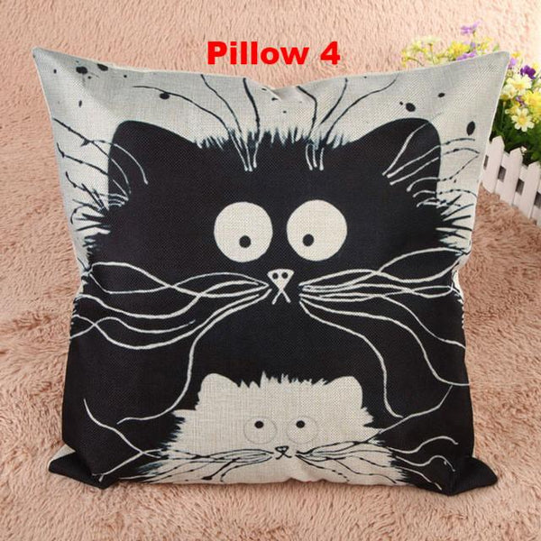Cartoon Cat Pillowcase - Meowaish