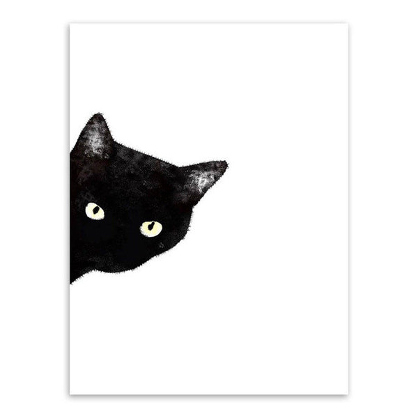Cute Black Cat Canvas - Meowaish