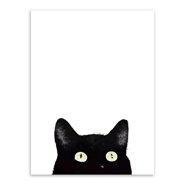 Cute Black Cat Canvas - Meowaish