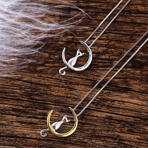 Cute Moon Cat Necklace - Meowaish