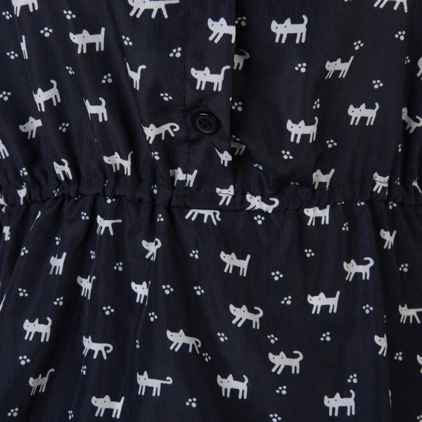 Special Summer Fashion Cat Footprints Pattern Dress - Meowaish