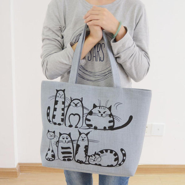High-Trendy Cute Cat Tote Handbag - Meowaish
