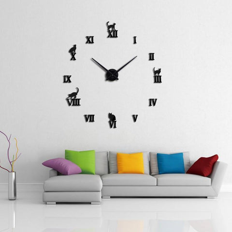 3D Kittens Wall Clock - Meowaish