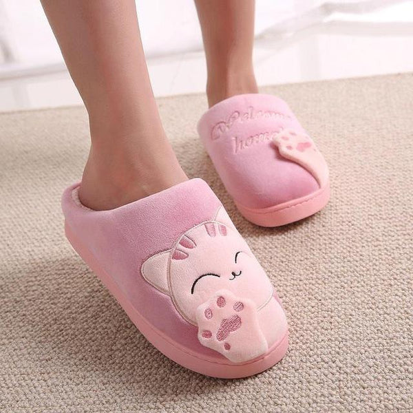 Cute Cozy Cat Paw Slippers - Meowaish