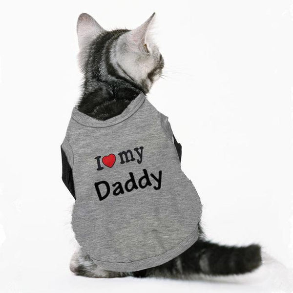 I Love Mommy/Daddy Cat Vest - Meowaish