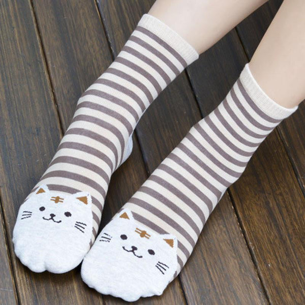 Cute Cat Socks (all 6 Pair) - Meowaish