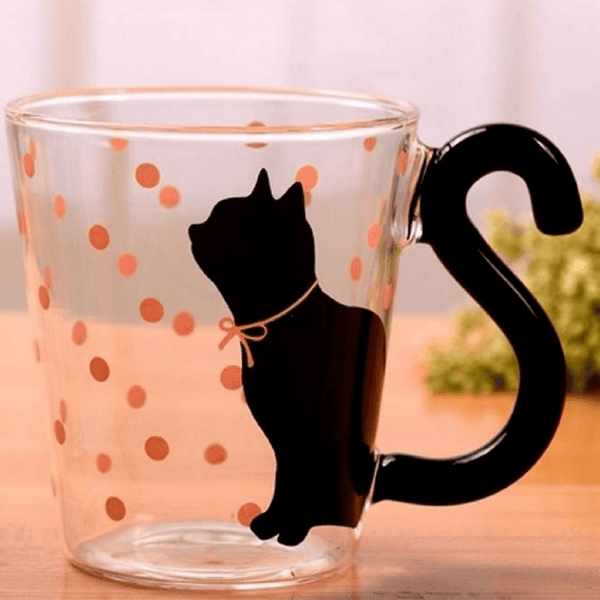 Cute Cat Glass Mug[GET ALL4  $69.95 TODAY] - Meowaish